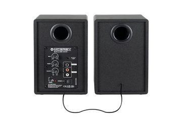 McGrey MM-440BT Multimedia Studio Monitor Paar Lautsprecher (Bluetooth 5.1, 40 W, 2.0 Regallautsprecher mit Tonregler für Höhen und Tiefen)