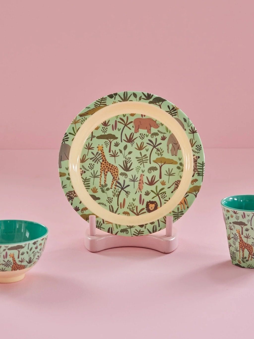 rice Geschirr RICE Teller - All Over Jungle Animals Print, Melamin, Farbe: günstig online kaufen