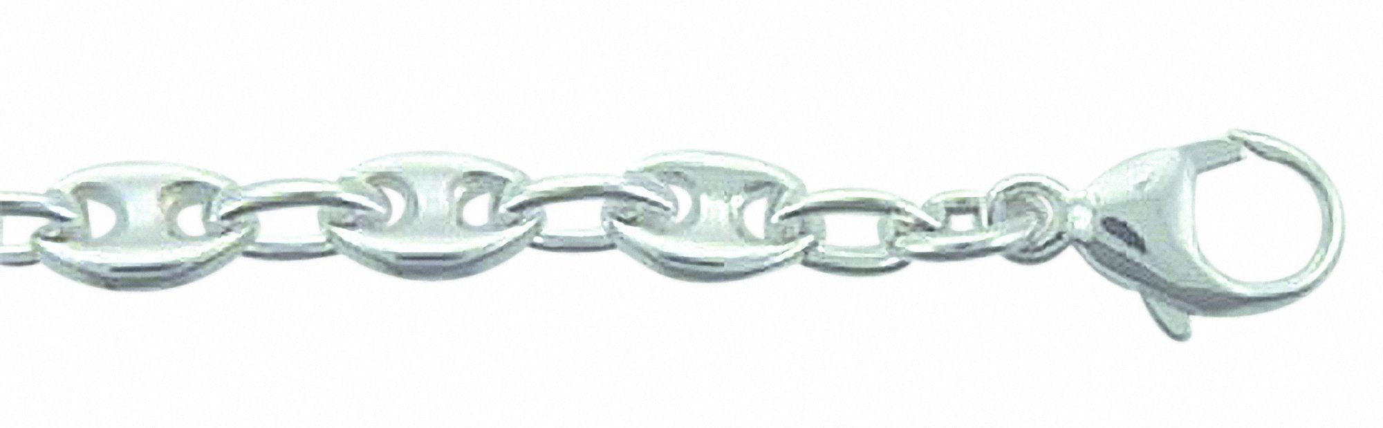Silberarmband Damen 925 Silber Schiffsanker Armband 19 cm Ø 4,9 mm