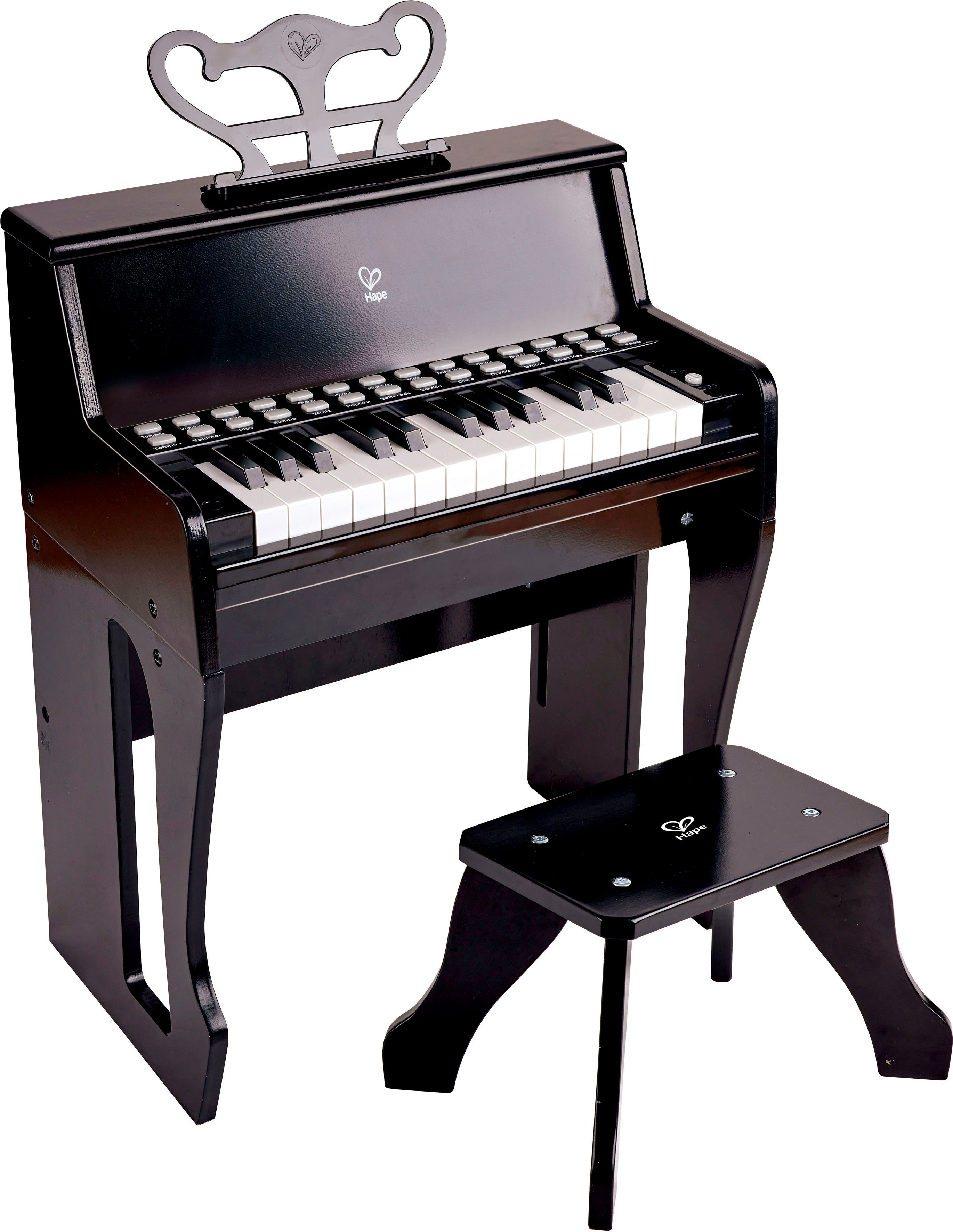Hape Spielzeug-Musikinstrument Leuchttasten-Piano mit Hocker günstig online kaufen