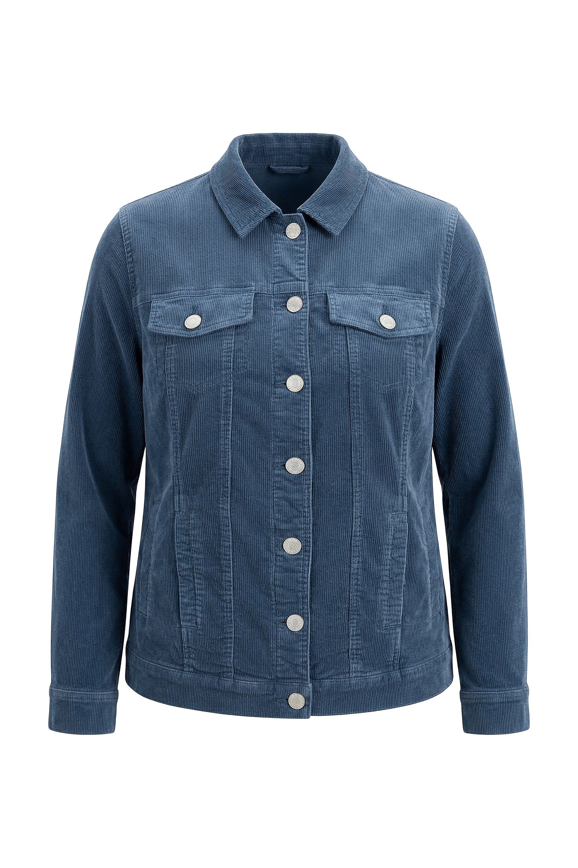 Ulla Popken Jeansjacke Cordjacke Knopfleiste Hemdkragen Langarm – Bild 2 von 4