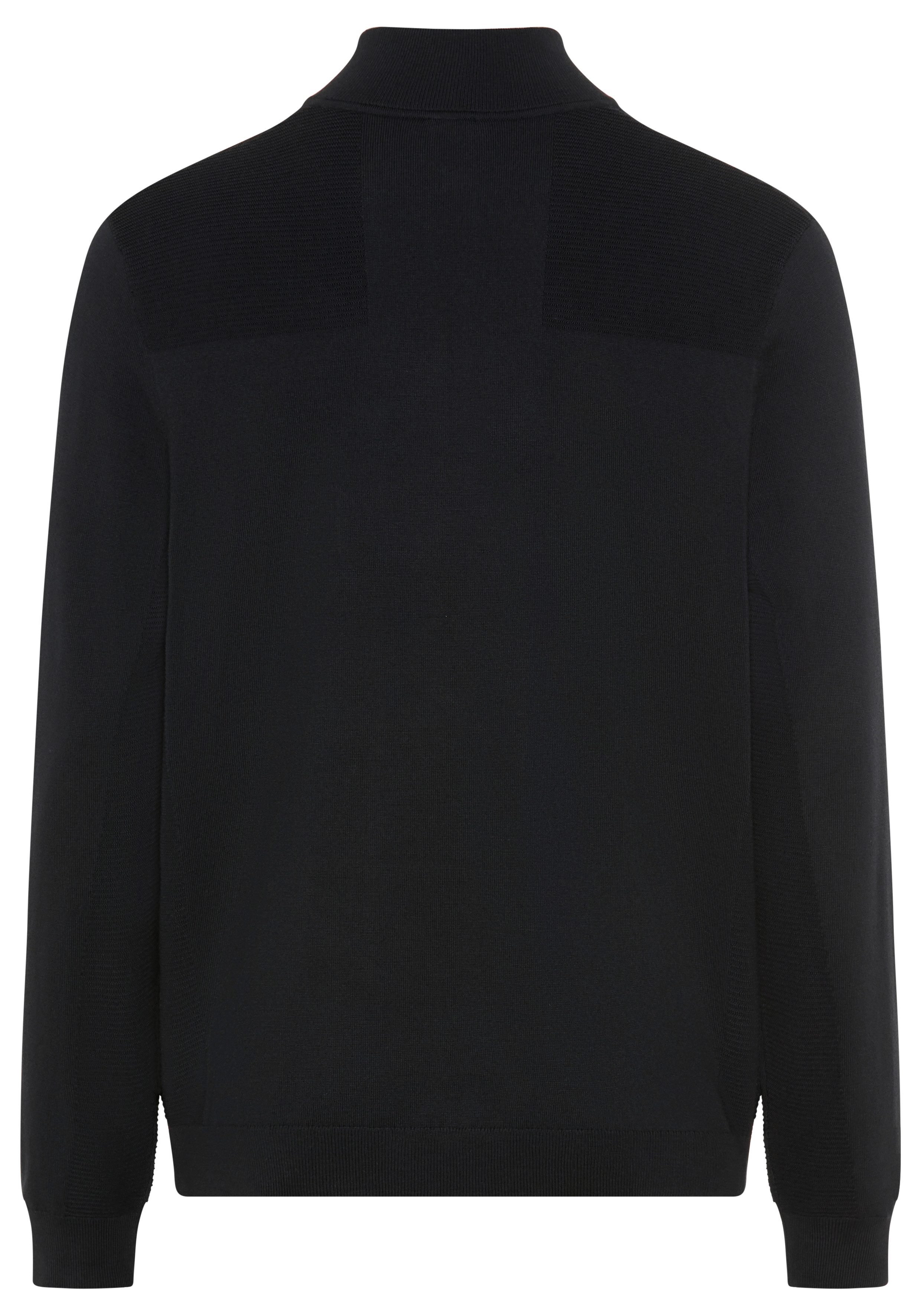 BOSS GREEN Strickpullover Stehkragen mit Reißverschluss, Regular Fit günstig online kaufen