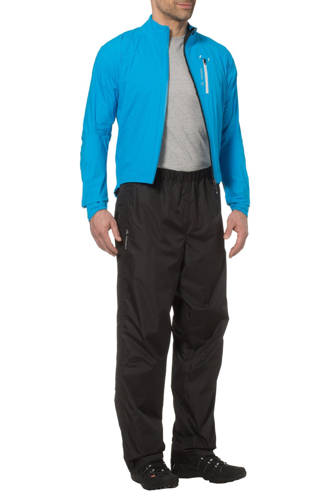 VAUDE Fahrradhose Fluid Full-zip Pants II sportlicher Stil mit Logodruck, für Radsport