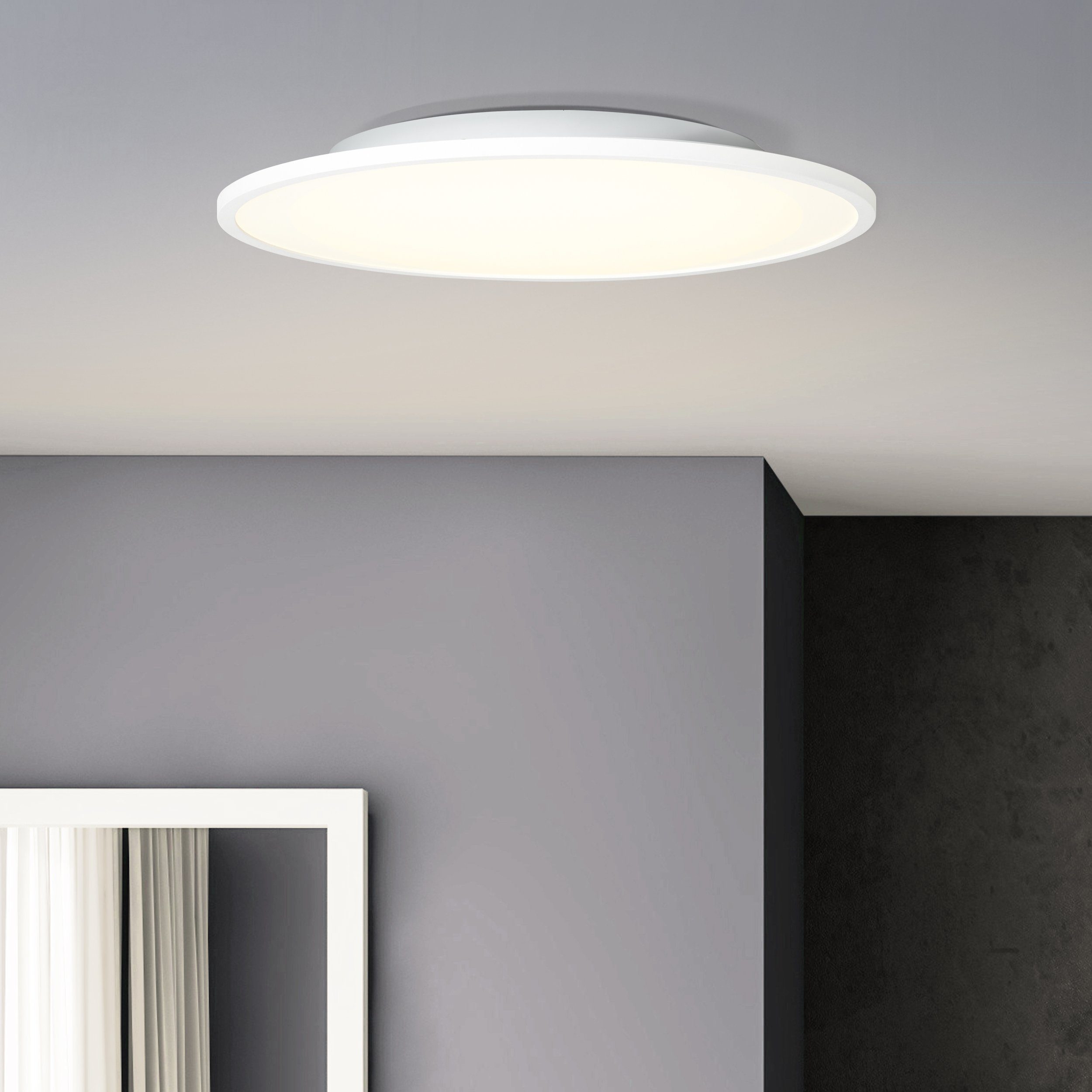 Lightbox Ø LED 32 W, lm, K, 2700 3200 integriert, fest Metall/Kunststoff LED cm, warmweiß, LED 45 Deckenleuchte, Aufbaupaneel,