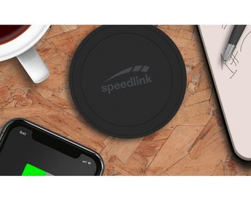 Speedlink PUCK Wireless Charger Ladegerät 5W Ladestation Black Smartphone-Ladegerät (Kabellos Induktiv Flach)