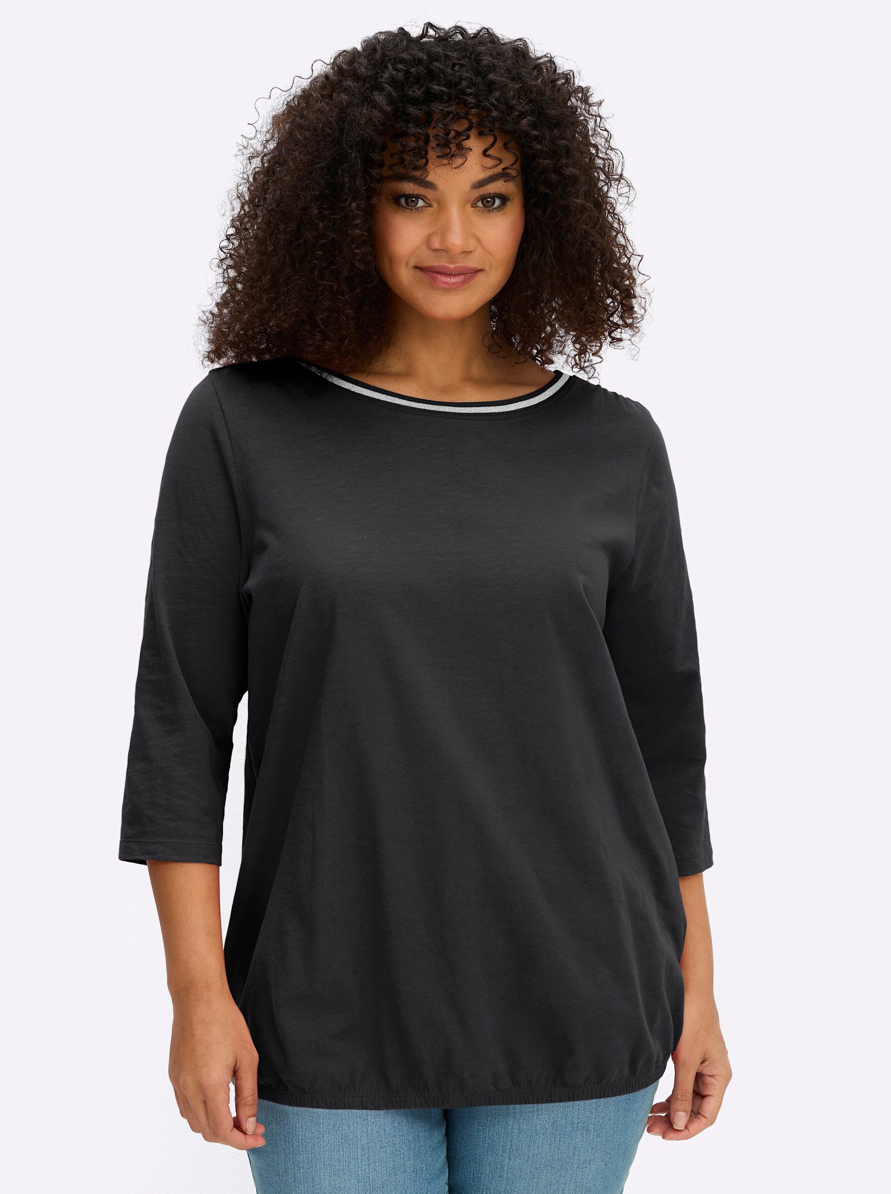 Sheego T-Shirt 3/4-Arm-Shirt 3/4-Arm