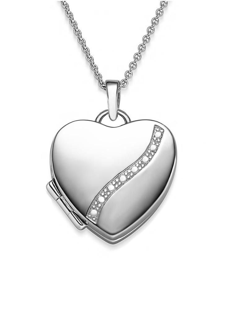 Amoonic Amulett Herz Medaillon zum Öffnen für Bilder Silber 925 Herzkette A günstig online kaufen