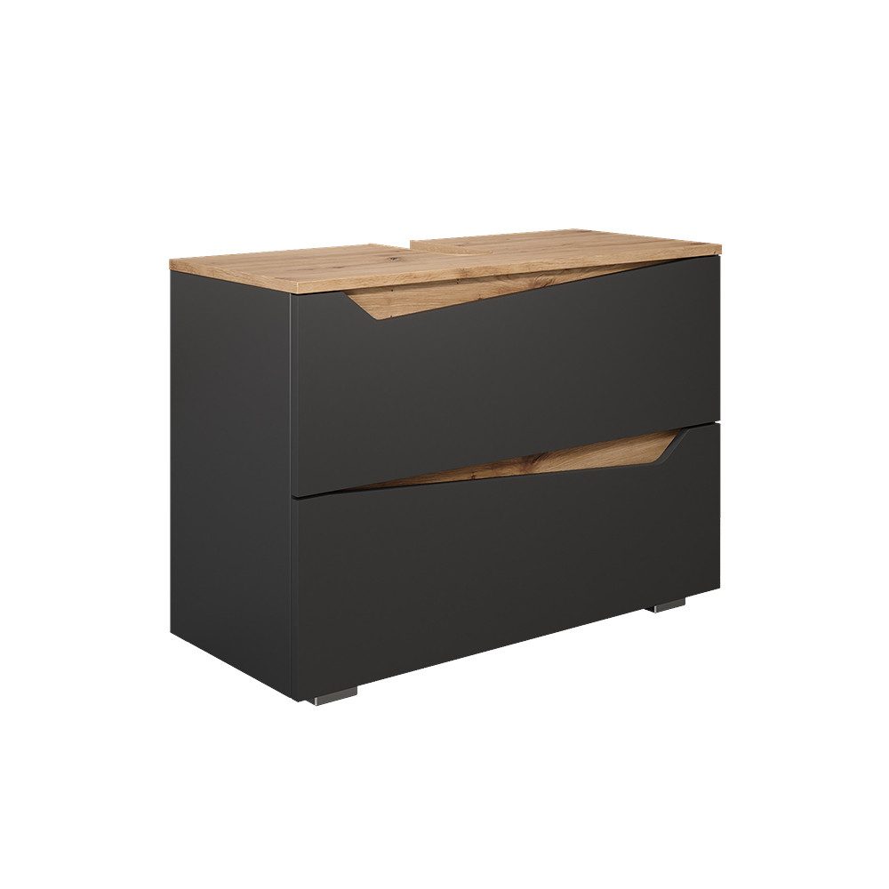 Vicco Waschbeckenunterschrank Marelle, Anthrazit/Artisan, 80 x günstig online kaufen