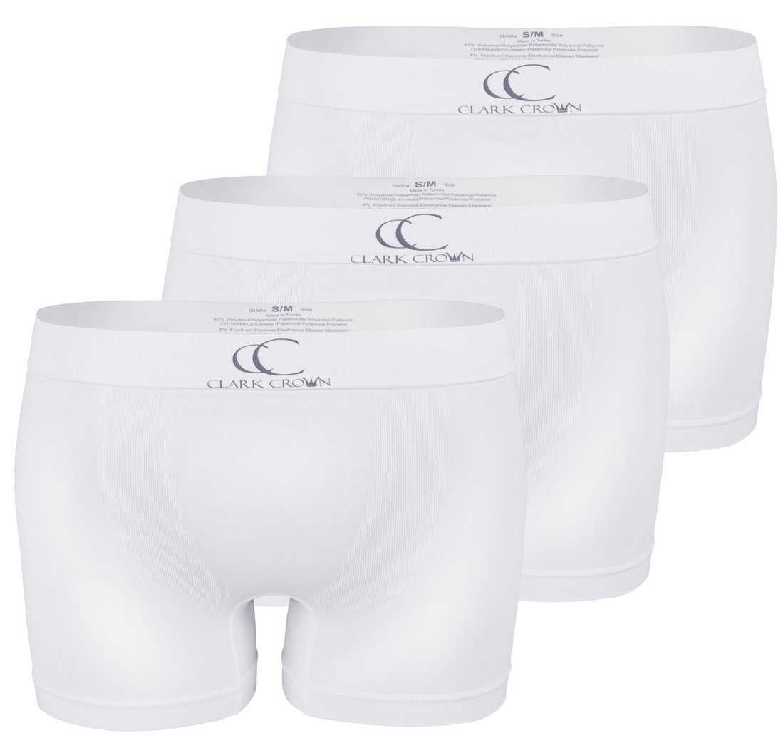 Clark Crown® Boxershorts Seamless (3-St) weiche Microfaser-Qualität
