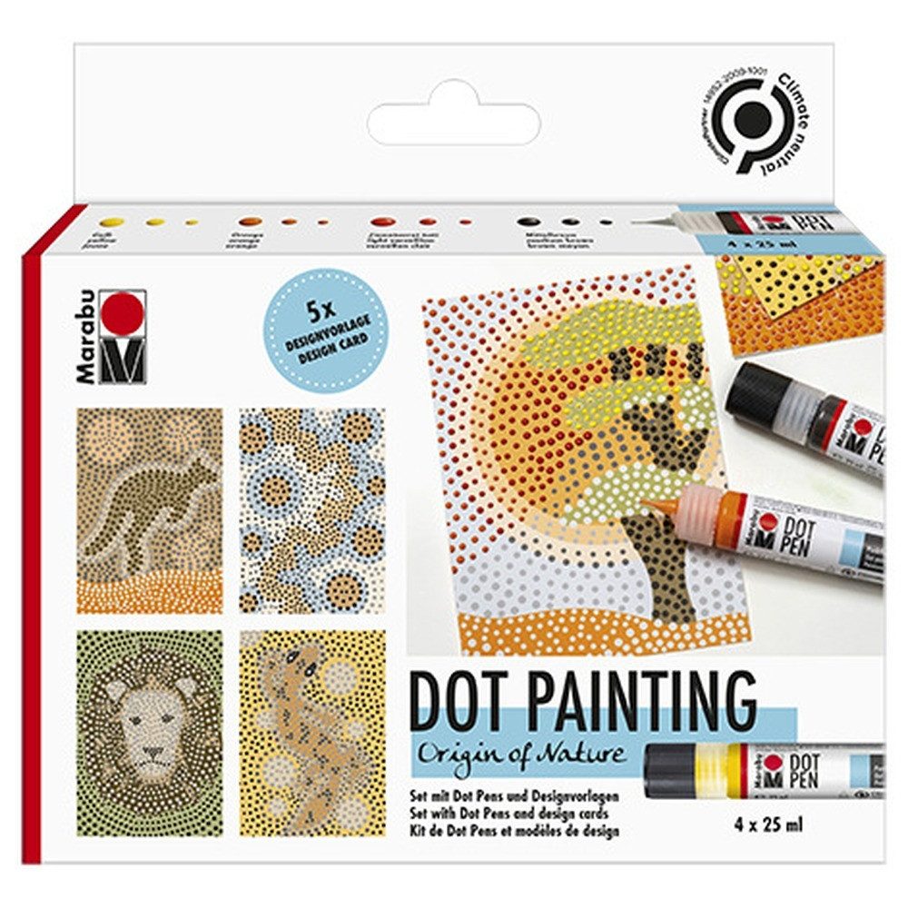 Marabu Marker Marabu Dot Painting Set Origin of Nature 4x25ml