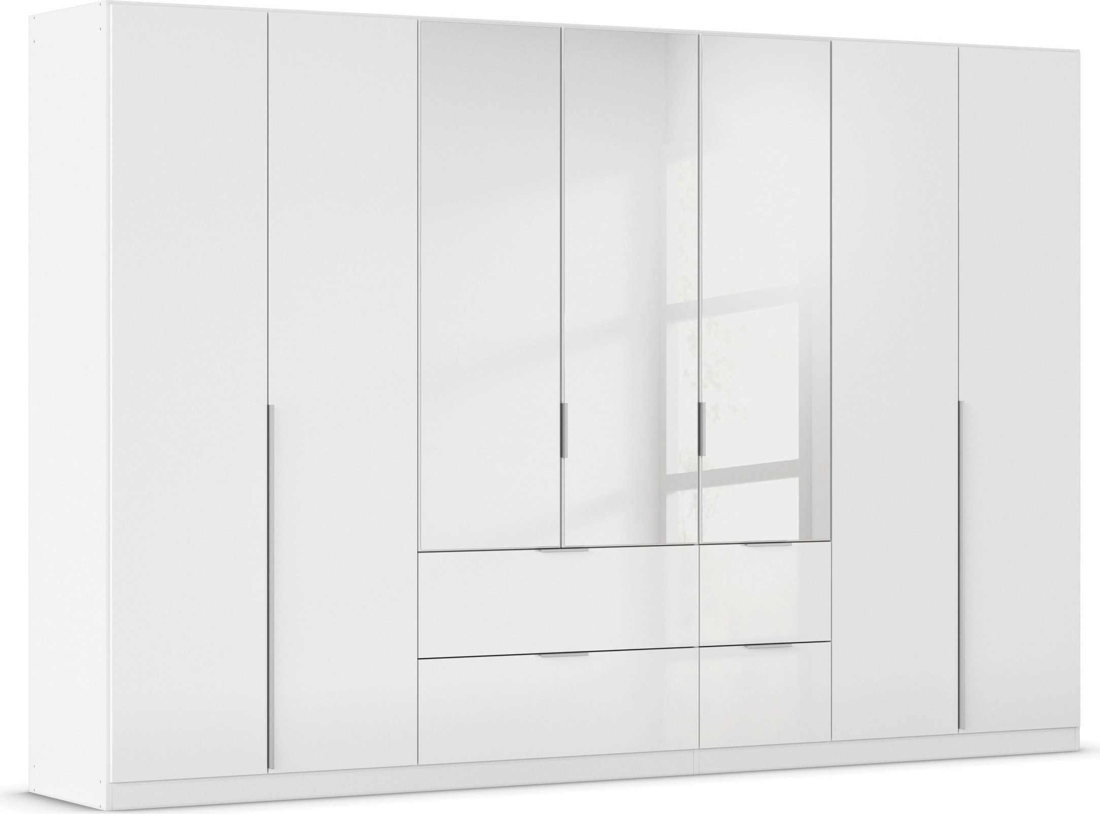 OTTO home Drehtürenschrank Kleiderschrank Schrank Garderobe AGORDO mit Dekor- oder Hochglanzfront (in zwei Griff-Farben, Breiten 91-360 cm) mit Außenschubkästen, in 7 Breiten und 2 Höhen MADE IN GERMANY