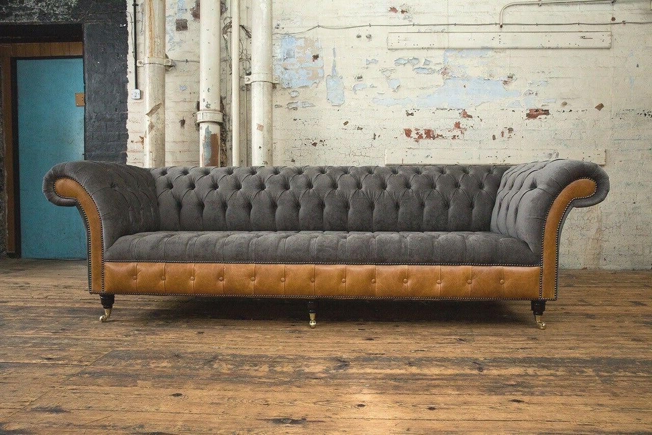 Xlmoebel Chesterfield-Sofa Chesterfield Sofa Sitzbank Polstermöbel Sofas Sofagarnitur Viersitzer, Hergestellt in Europa