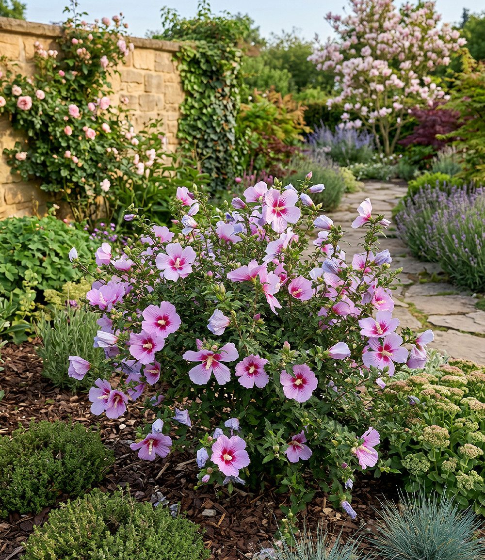 BALDUR Garten Zierstrauch Zwerg-Hibiskus 'Little Legends Pink®', 1 St., Trockenheitsresistent, genügsam,winterhart, mehrjährig