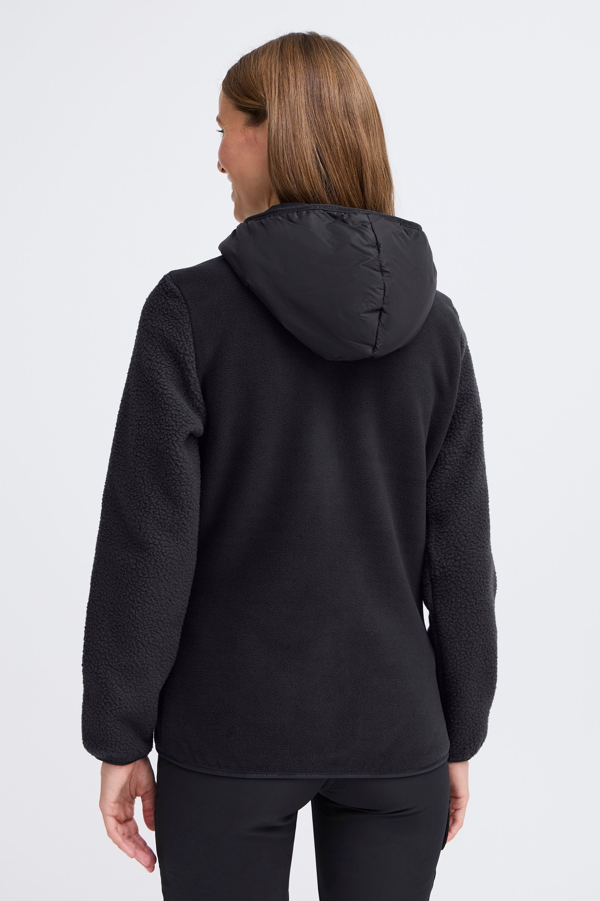 North Bend Fleecejacke NBMattea W Sportliche Teddy-Jacke mit Kapuze – Bild 3 von 5