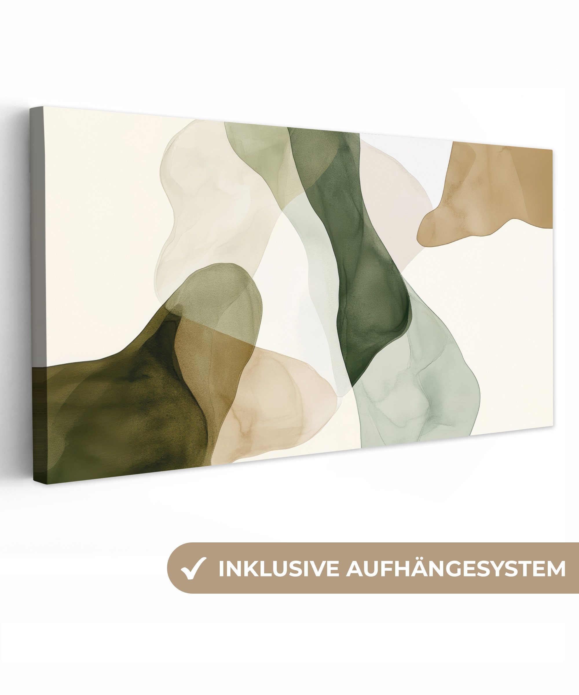 OneMillionCanvasses® Leinwandbild Panorama Japandi - Abstrakt günstig online kaufen