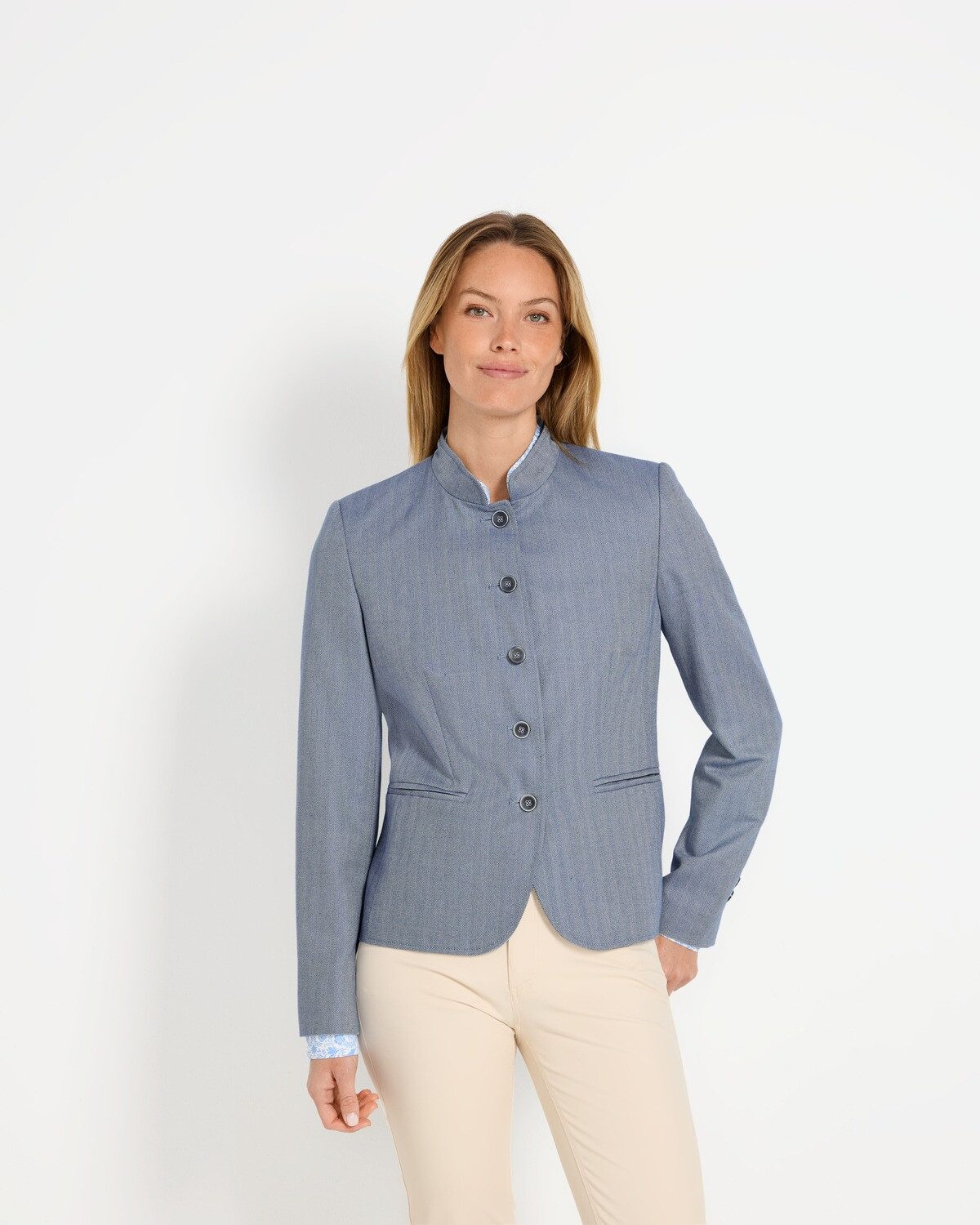 Reitmayer Trachtenjacke Fischgrat-Stehkragenjacke