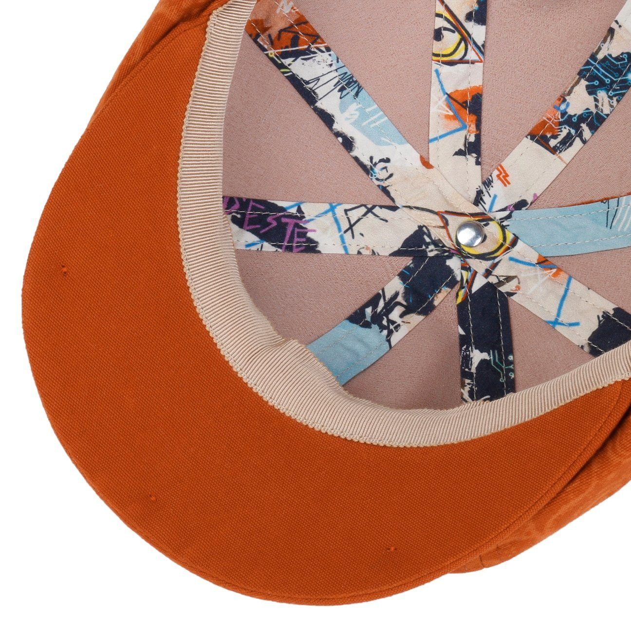 Alfonso D´Este Flat Cap (1-St) Schirmmütze mit Schirm, Made in Italy