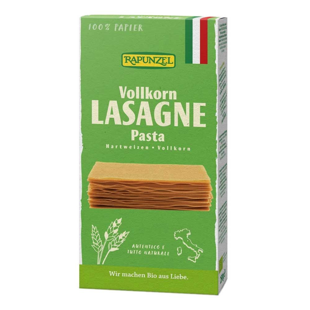 Rapunzel Nudeln Lasagne-Platten - Vollkorn 250g