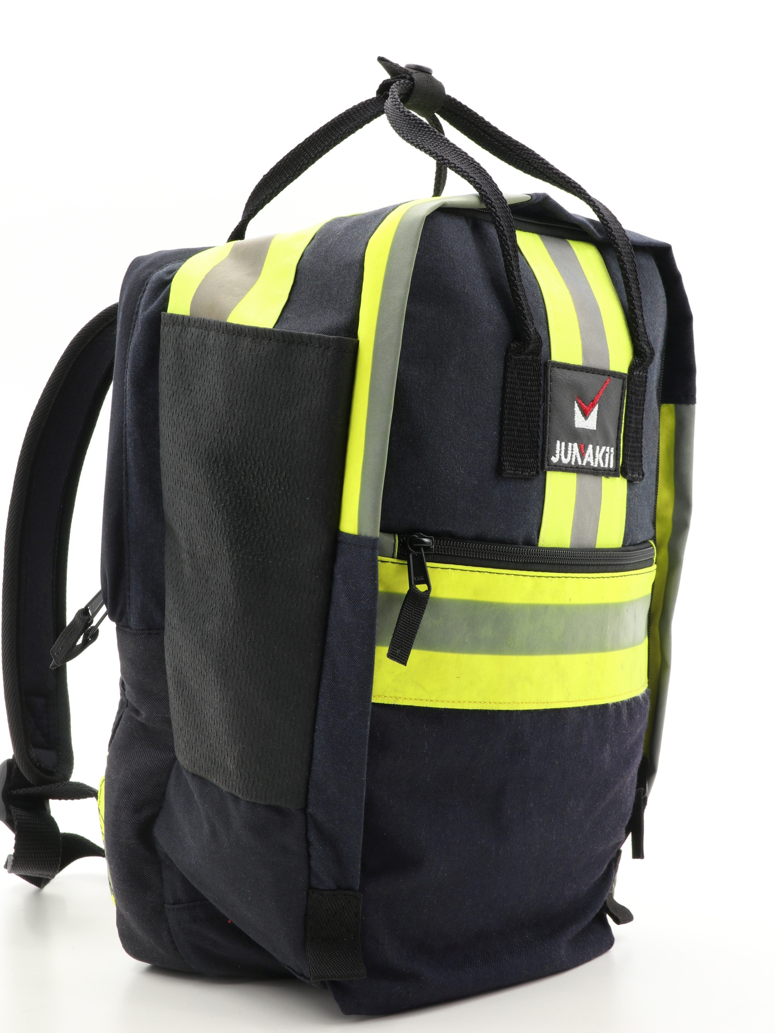 JUNAKii Laptoprucksack, Upcycling, Unikat, Europa, nachhaltig, robust, funktional, Reise
