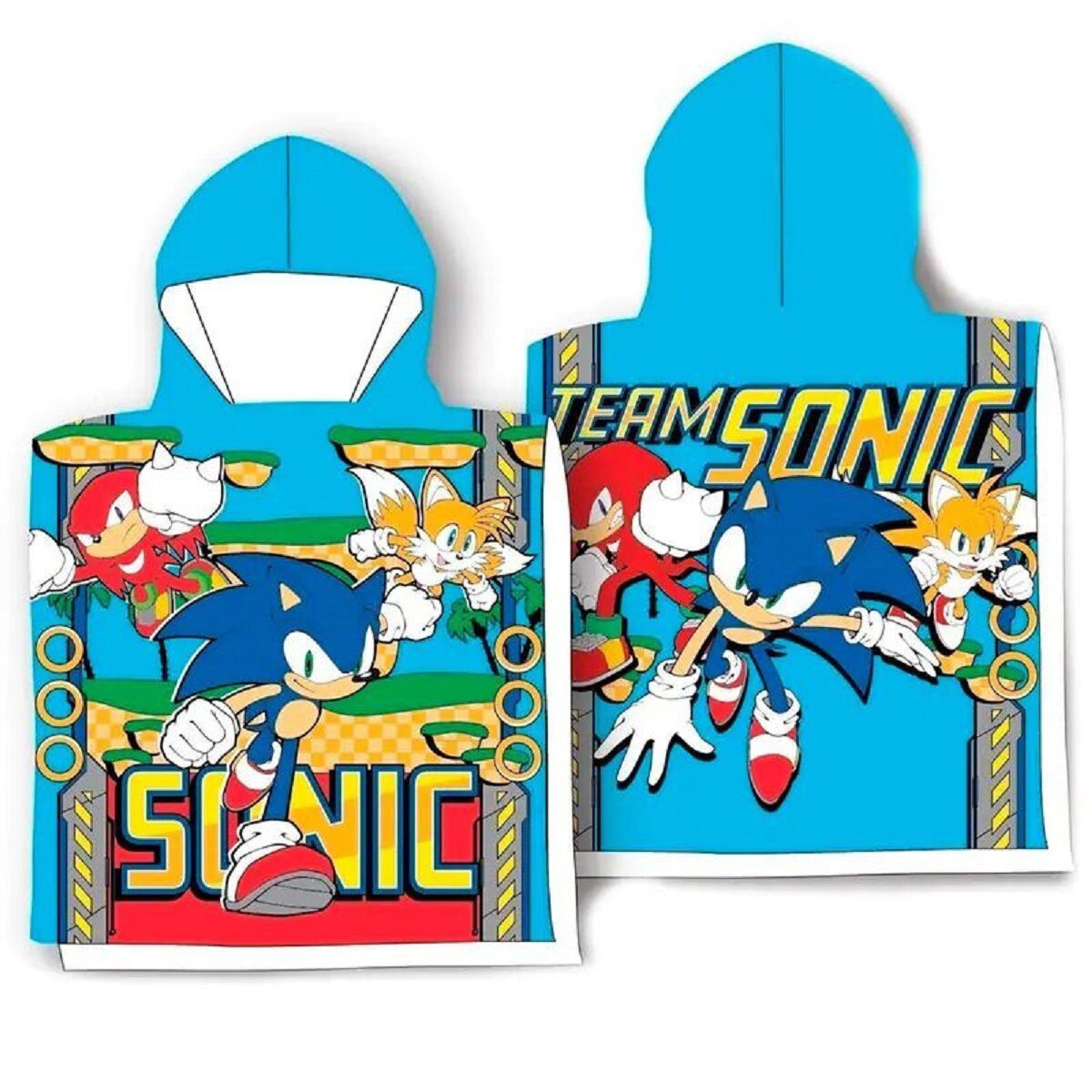 Poncho Sonic Badeponcho 100 cm – Für Kinder von 3–12 Jahren