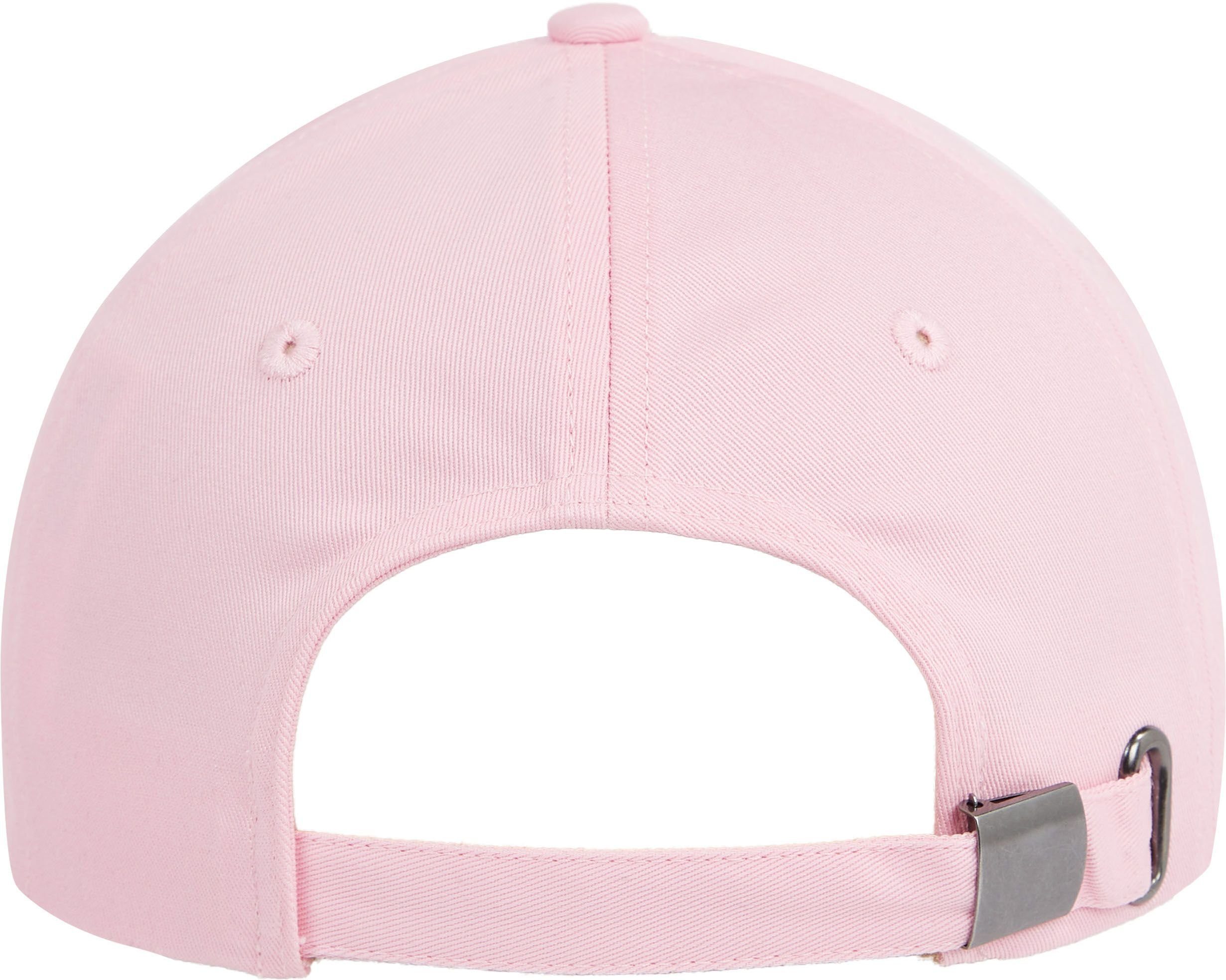 mit Leder-Badge Cap rosa Hilfiger Tommy Baseball