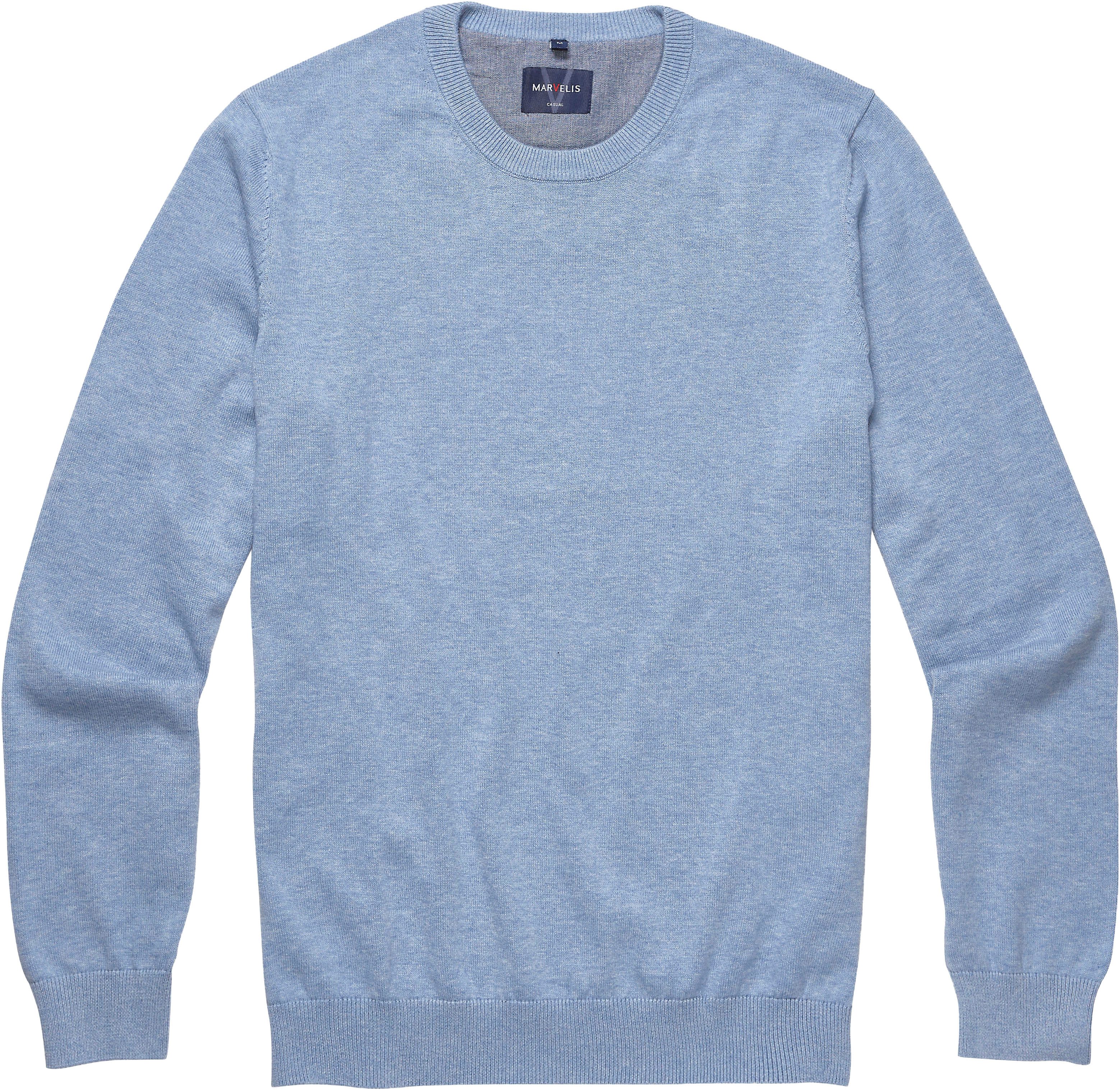 MARVELIS Strickpullover Rundhals, Baumwolle, regular fit günstig online kaufen