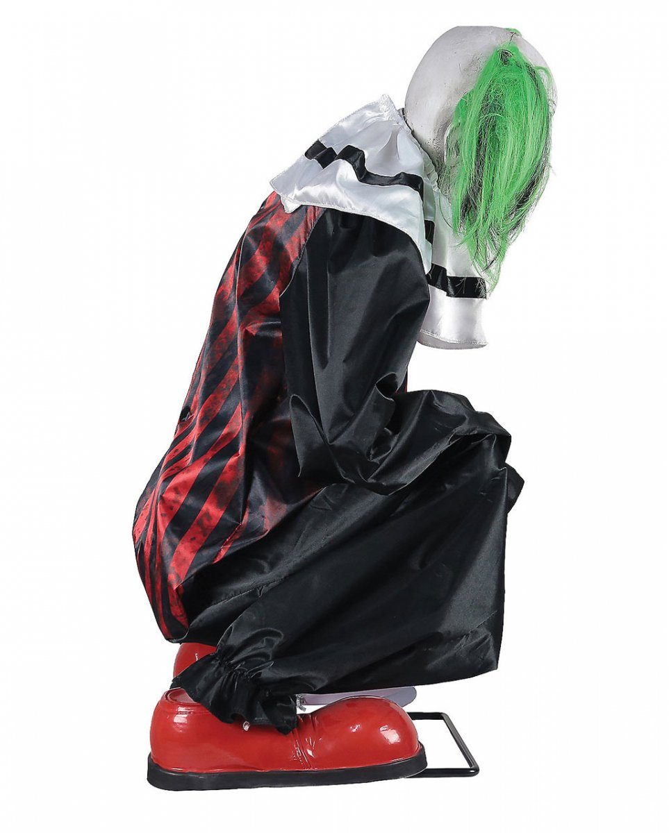 Horror-Shop Dekoobjekt Hockender Horror Clown Animatronic mit Bewegung un