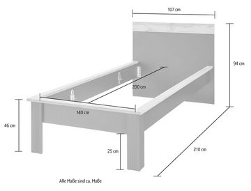 Home affaire Einzelbett WESTMINSTER, mit dekorativer Rillenfräsungen, exclusiv bei Otto