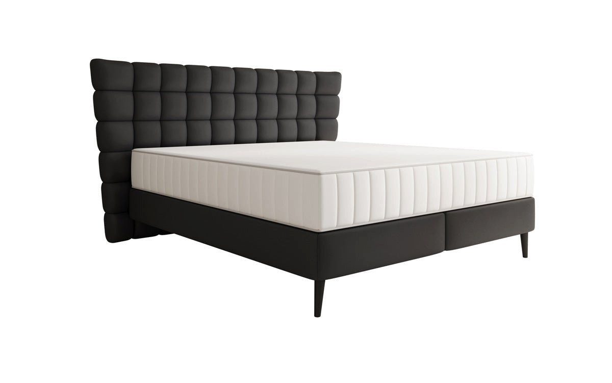 Luxusbetten24 Boxspringbett Alvion, aus echtem Leder