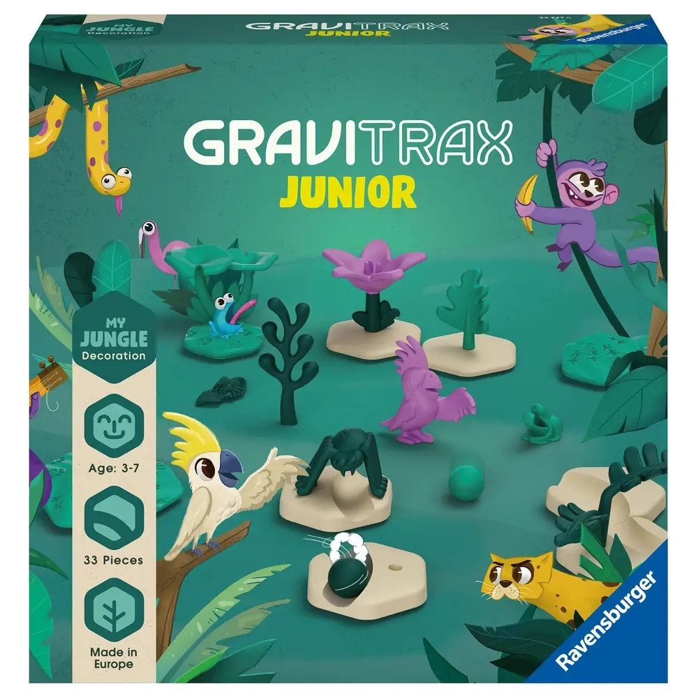 Ravensburger Verlag GmbH Ravensburger GraviTrax Junior Extension Jungle 23747 - Murmelbahn über Konstruktions-Spielset