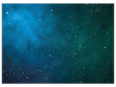 Teppich Sternenhimmel - Milchstraße und Sterne bei Nacht, Wallario, rechteckig, rutschfest