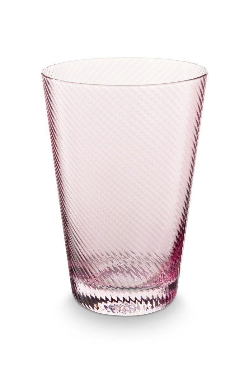 PiP Studio Glas Lily&Lotus Twisted Longdrinkglas lila 420ml, Glas, Longdrink Glass Twisted Lilac 420ml