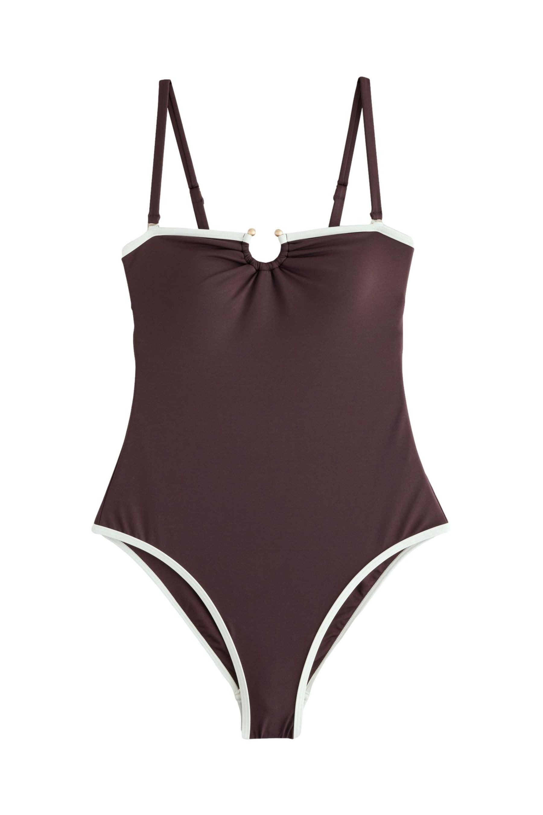 Mint Velvet Badeanzug Mint Velvet bauchformender Bandeau-Badeanzug (1-St)