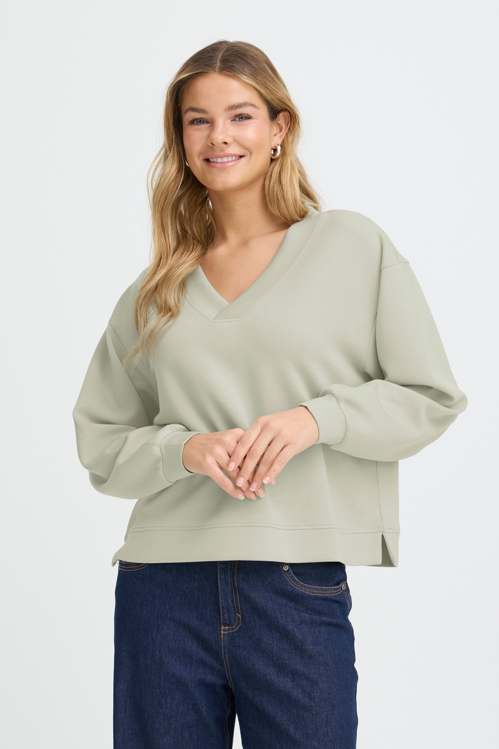 fransa Fleecepullover Sweatshirt FRAURORA