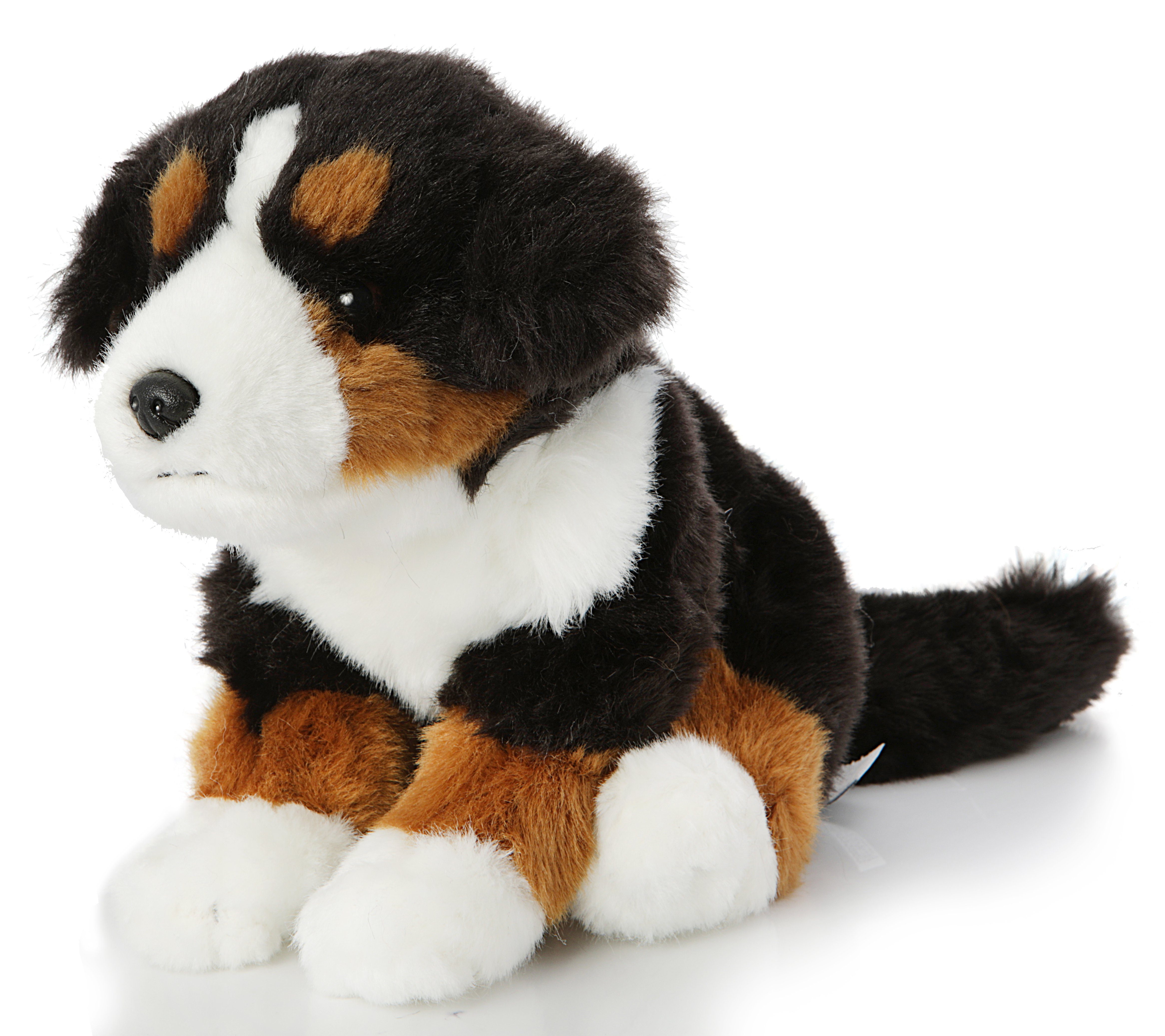 Uni-Toys Kuscheltier Berner Sennenhund Welpe, 19 cm - m./o.Leine - Plüsch-Hund, Plüschtier, zu 100 % recyceltes Füllmaterial