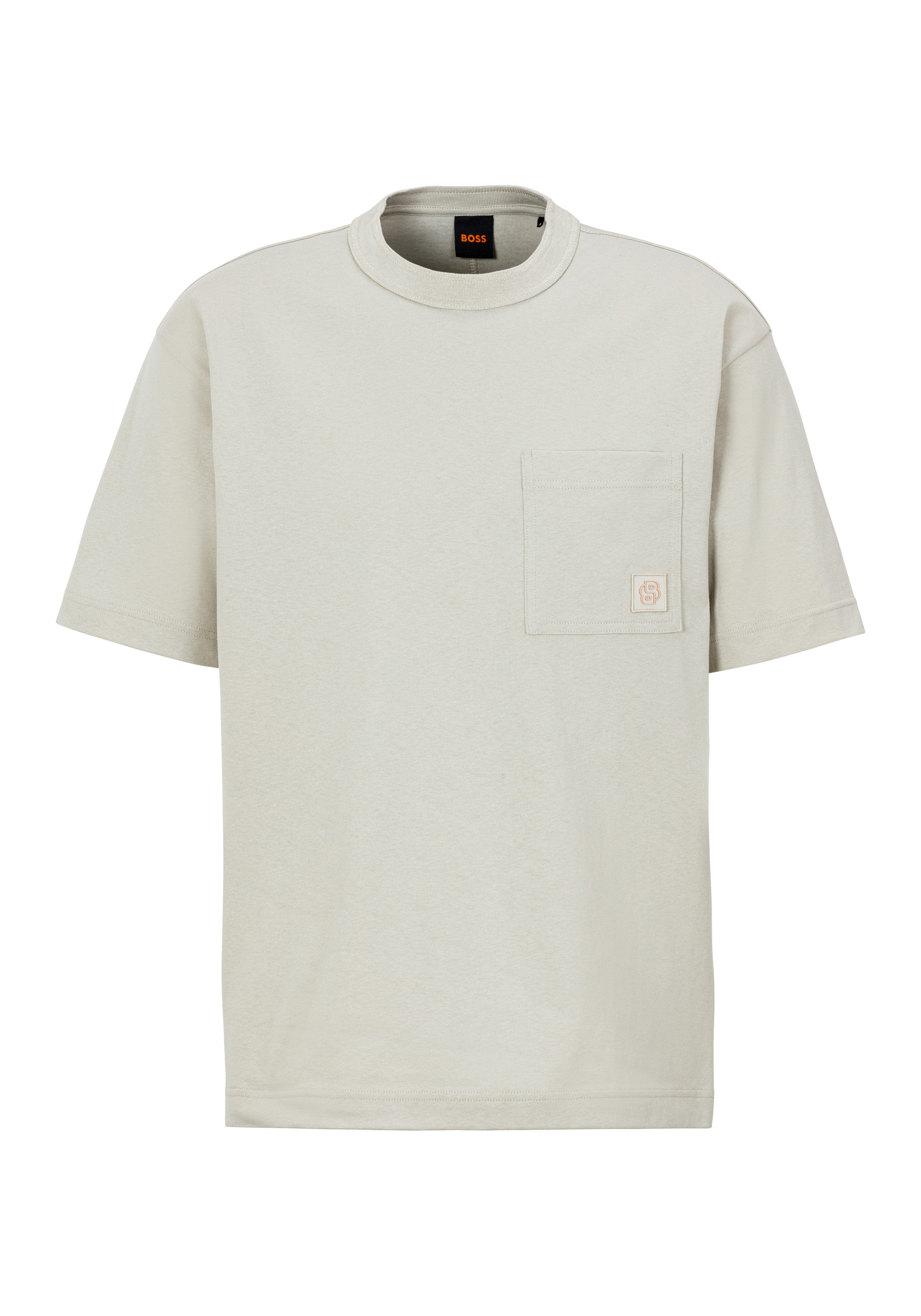 BOSS ORANGE T-Shirt Te_cotton mit Logobadge günstig online kaufen
