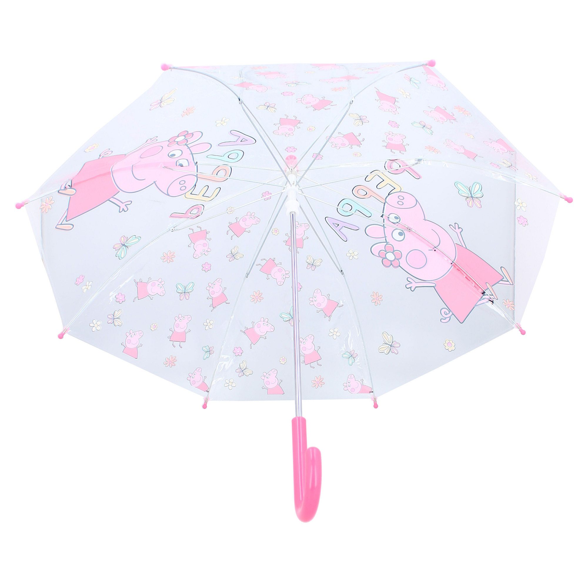 Peppa Pig Partnerschirm Schirm Ø 71 cm – Bunter Regenschirm für Kinder mit Peppa Pig Muster – Bild 4 von 5