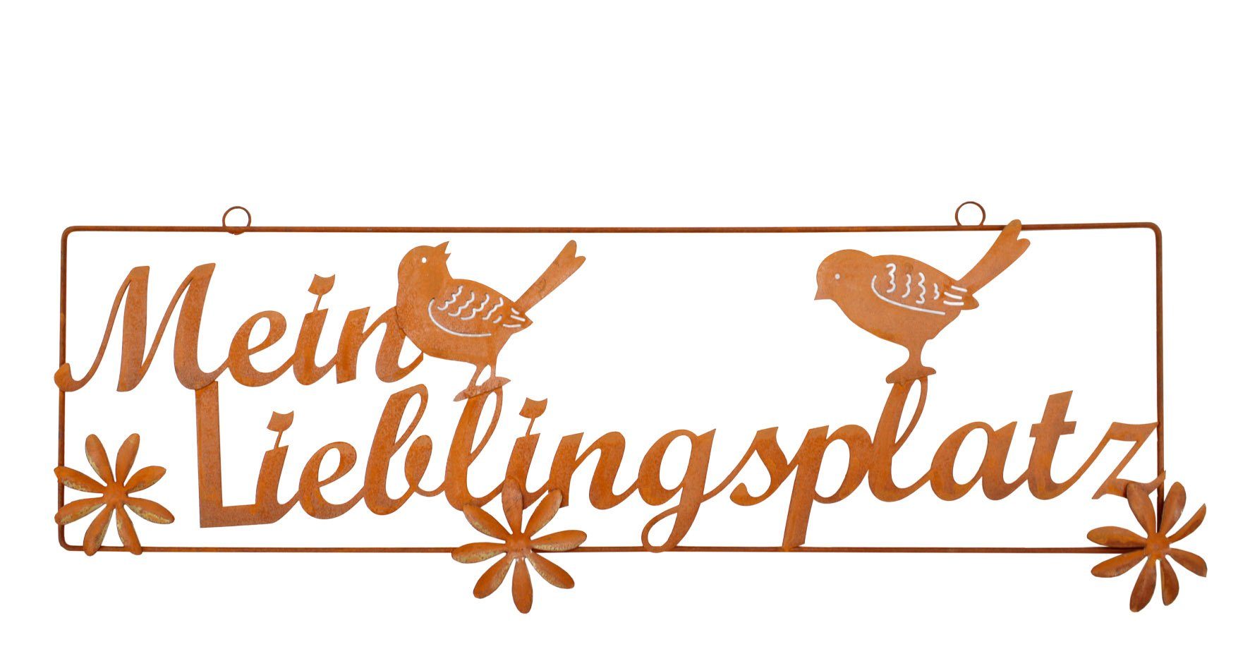 Spetebo Deko-Schriftzug Rost Gartenschild 54 cm günstig online kaufen