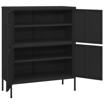 vidaXL Fächerschrank Lagerschrank Schwarz 80x35x101,5 cm Stahl (1-St)