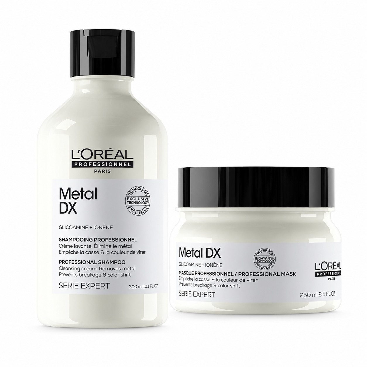 L'ORÉAL PROFESSIONNEL PARIS Haarpflege-Set L'Oréal Metal DX Shampoo Maske Set 550 ml, 2-tlg., reichhaltig