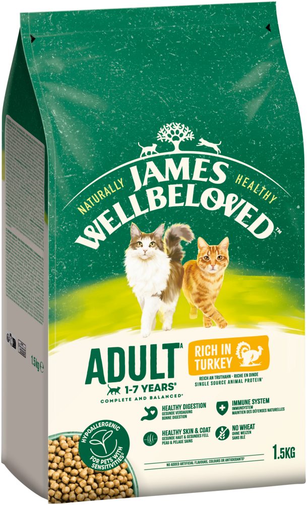 James Wellbeloved JAMES WELLBELOVED™ Katze Truthahn 1,5kg, Trockenfutter für: Katze