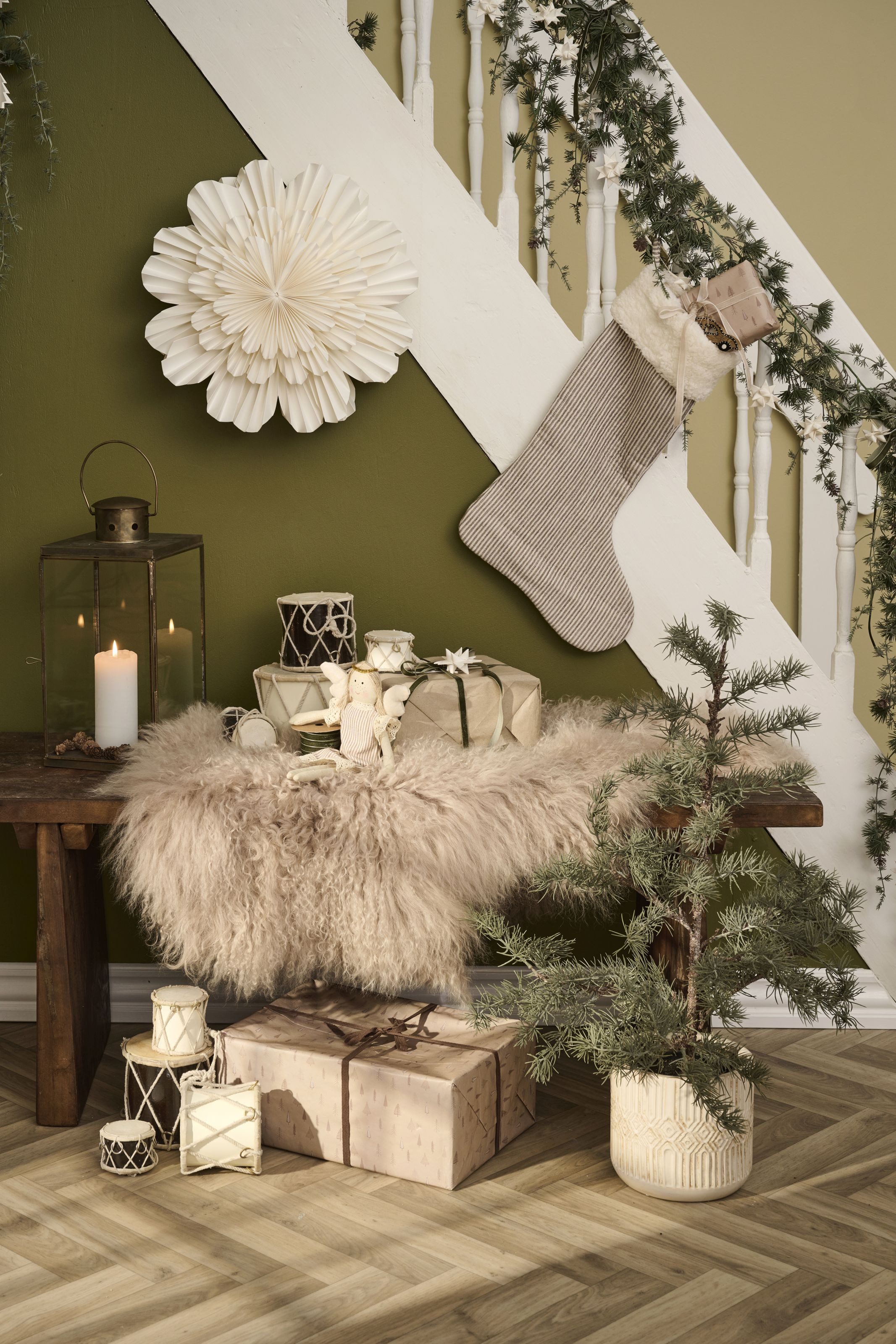 Ib Laursen Christbaumschmuck Ib Laursen Weihnachtsstrumpf Nikolausstrumpf Weihnachtensdeko Braun