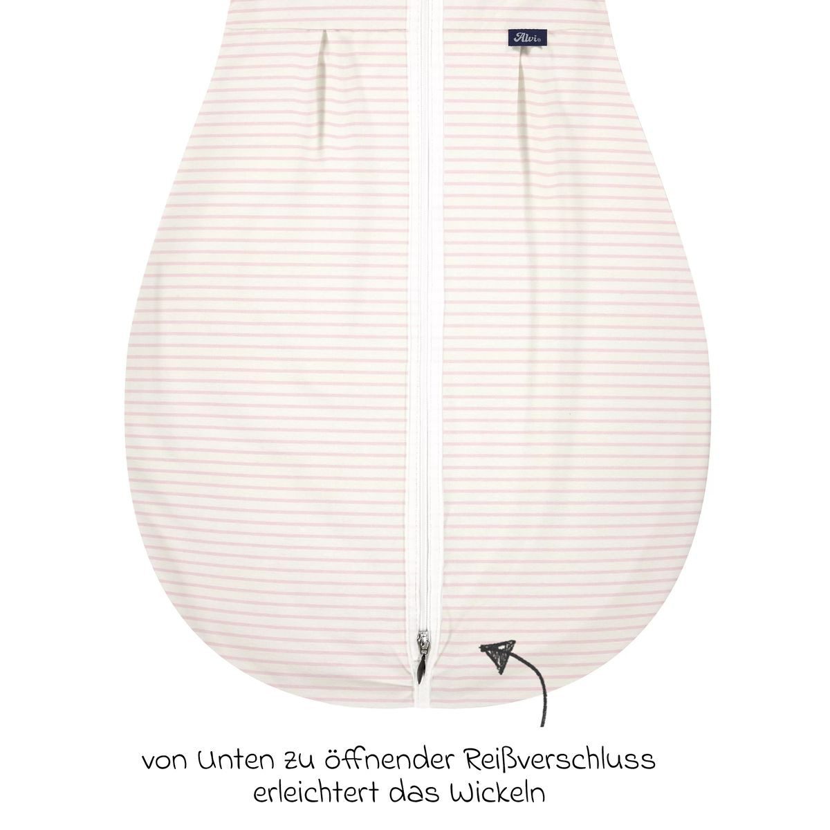 Alvi® Kinderschlafsack Mäxchen Light - Organic Cotton - Ringlets Koala - Rosé - Gr. 110 cm, Baby Kugelschlafsack Babyschlafsack