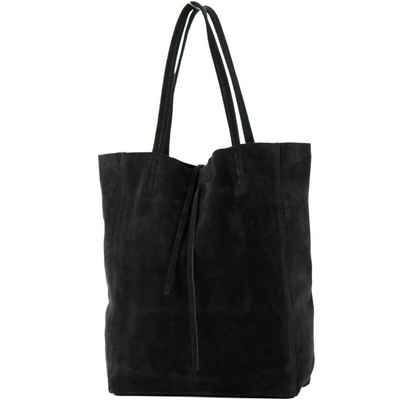 modamoda de Schultertasche T163v3, Echtleder Handmade in Italy