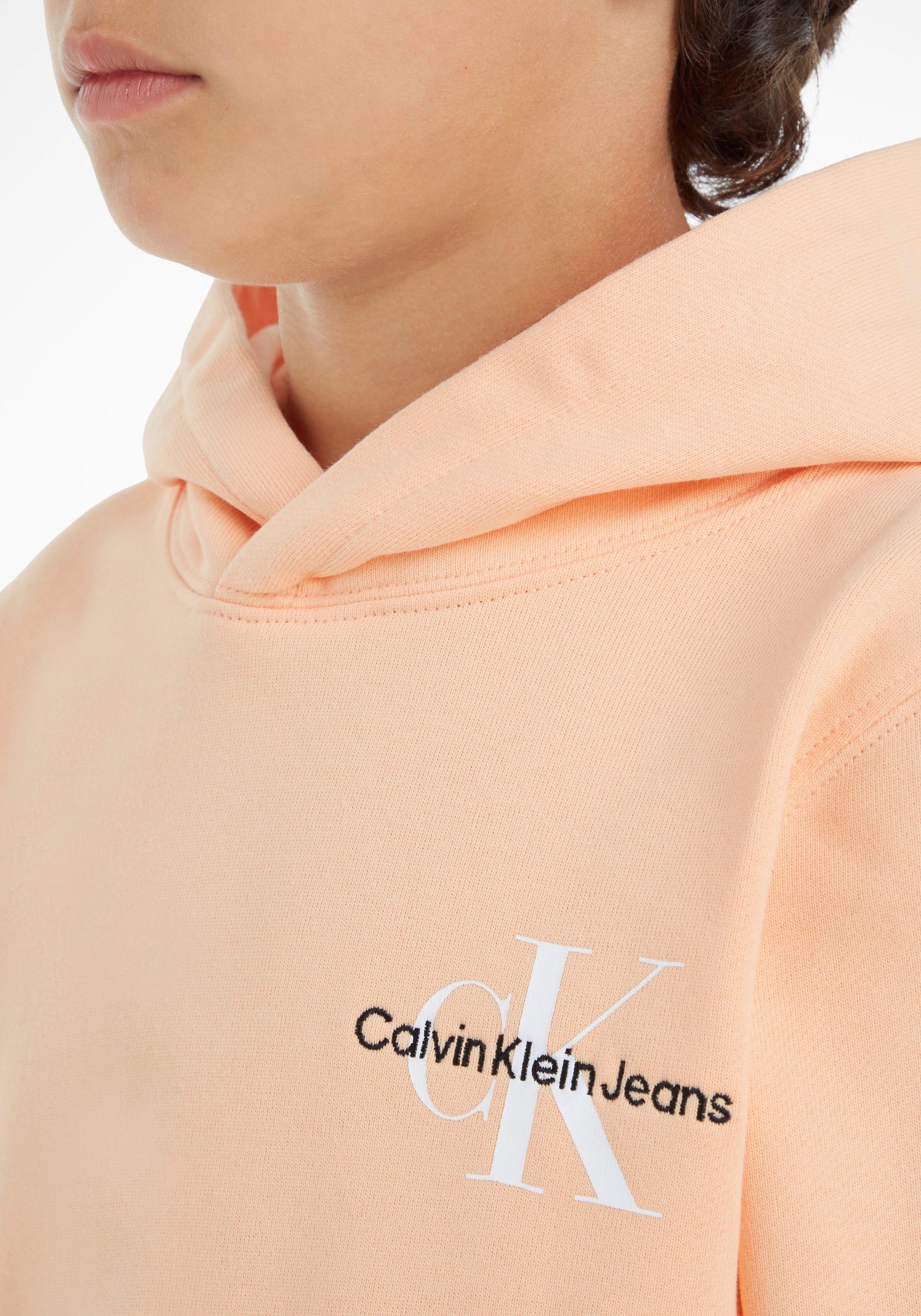 Kids der Junior Klein Brust Kapuzensweatshirt Kinder Jeans Logostickerei Calvin auf Calvin MiniMe,mit Klein