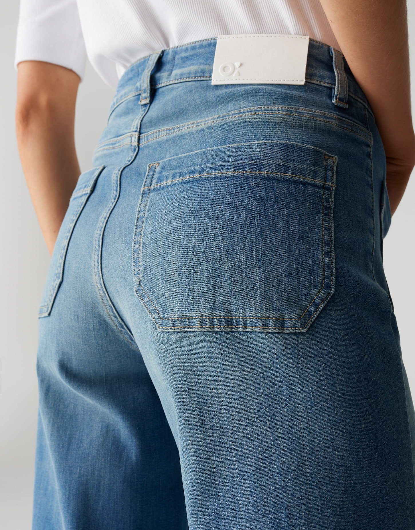 OPUS PANTS Palazzohose MELLY GROOVE Mid Rise aus Spanish Cotton Mix