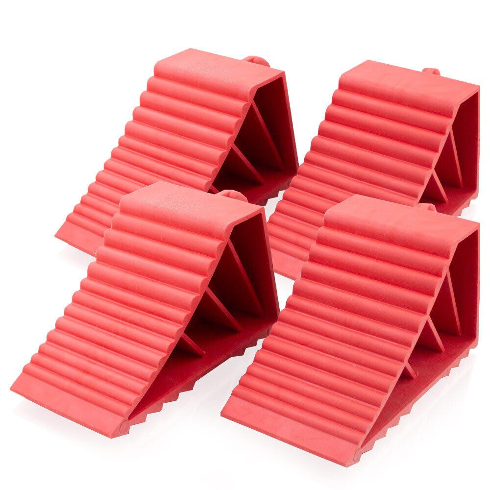 Bituxx Rastkeil 2 Paar Gummi Rad Keile Rot mit Griff, (Spar-Set, MS-19299)