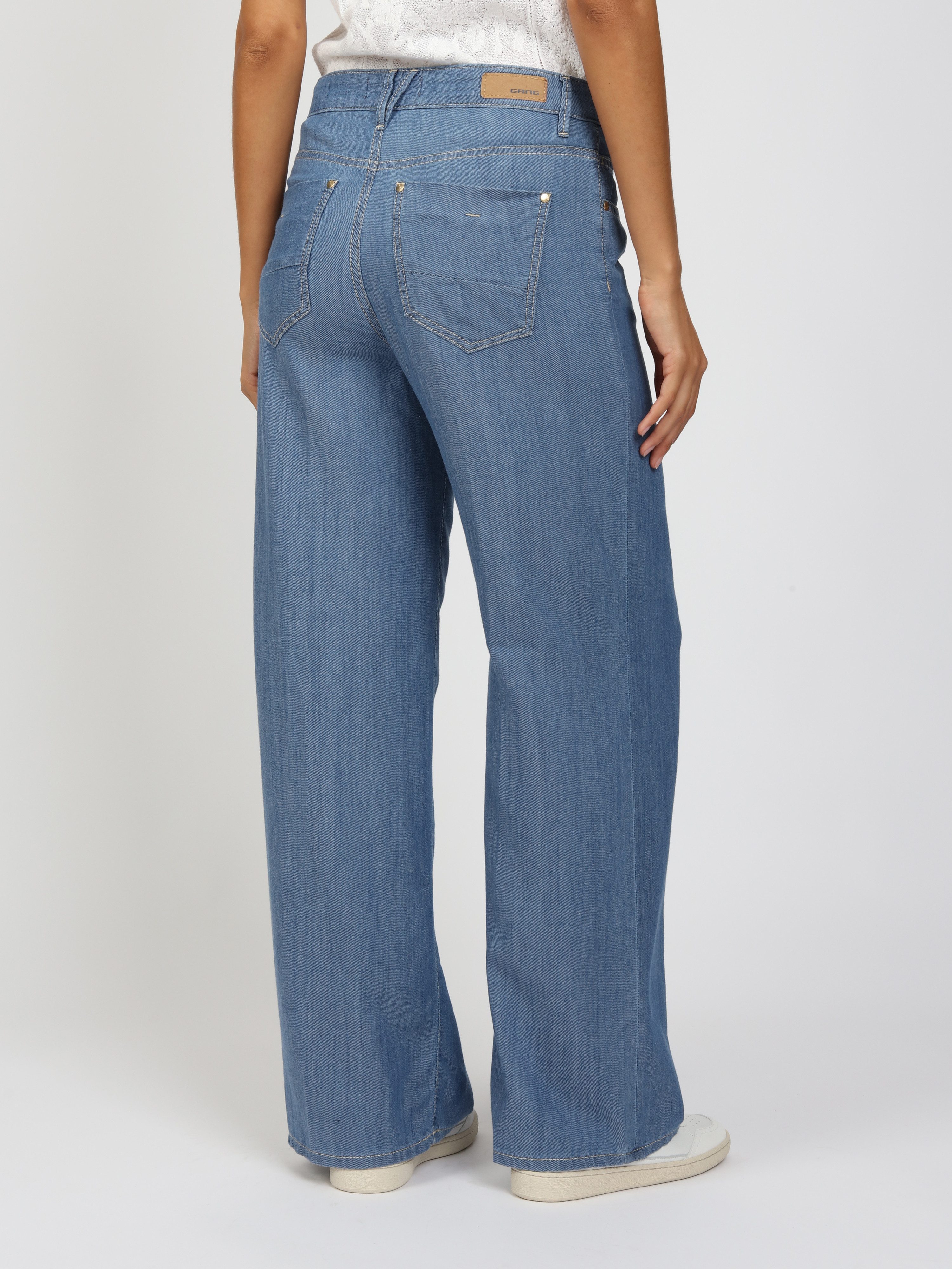 GANG Weite Jeans 94CARLOTTA Light Denim, mit Lyocell