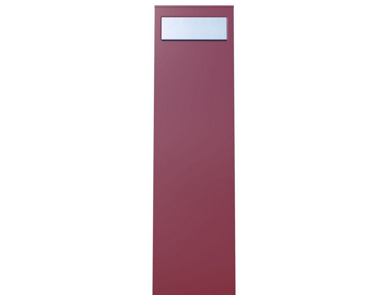 Thumbnail - Bravios Briefkasten Standbriefkasten Monolith Rot mit Edelstahlklappe
