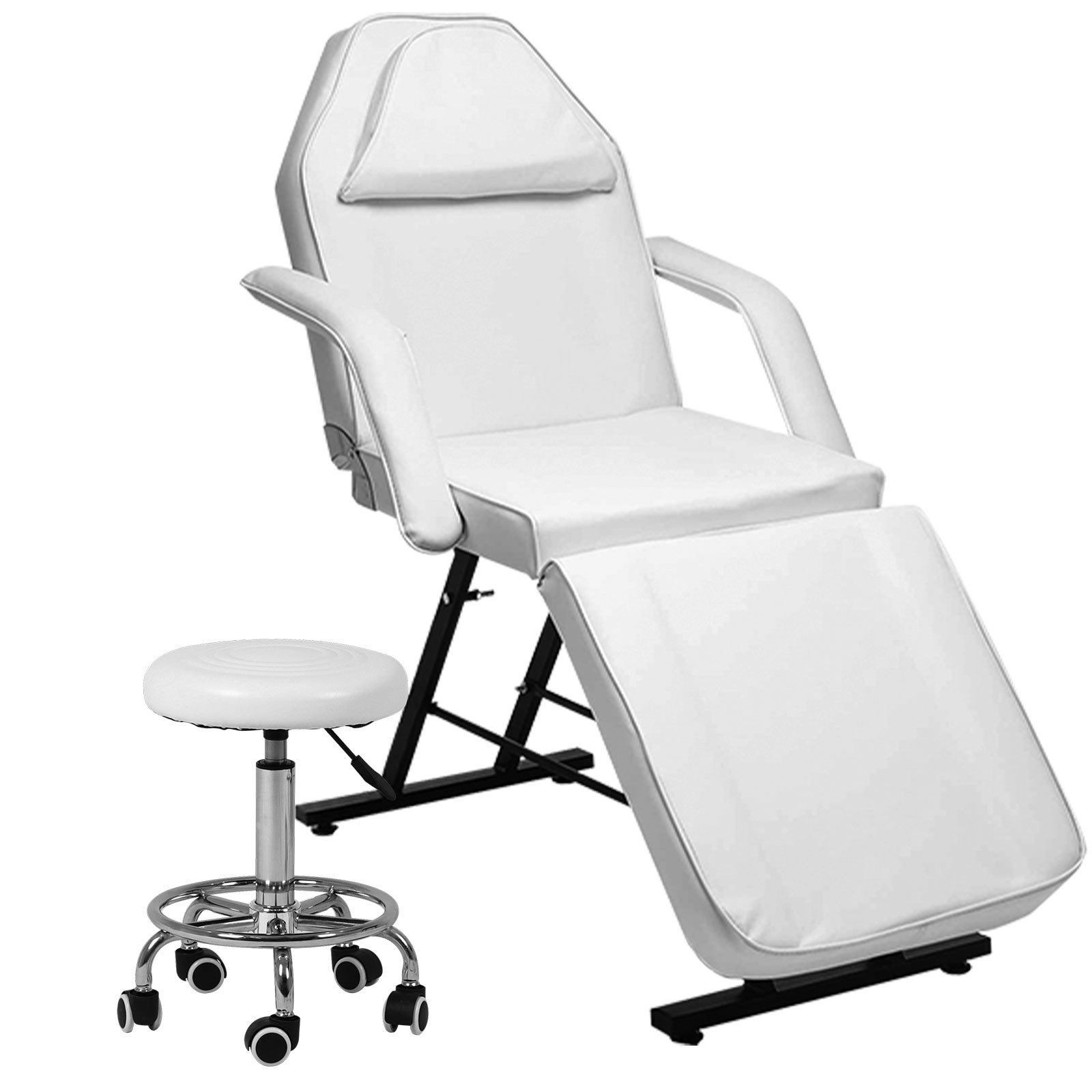 radelldar Massageliege Kosmetikliege mit hocker höhenverstellbar Kosmetikliege 3 Zone, 78cm Bereit Rückenlehne verstellbar belastbar bis 270kg